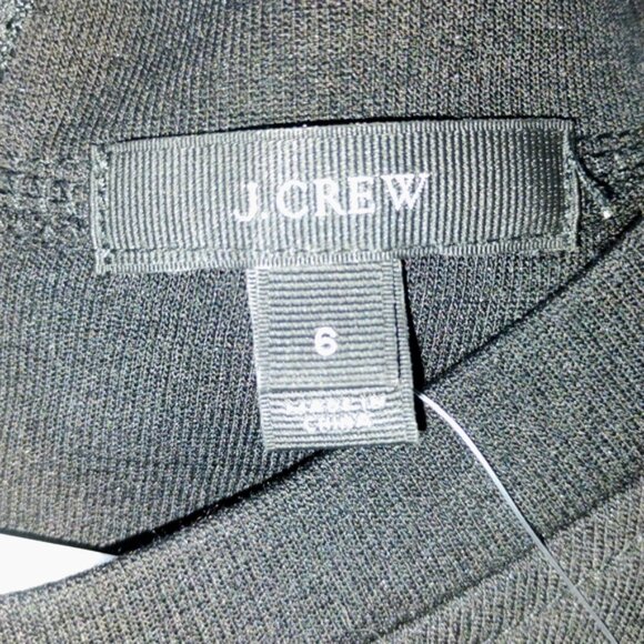 NWT J. Crew Black Zipper Ponte Mini Dress with Gold Zipper Hardware Dress Size 6 - Picture 9 of 10